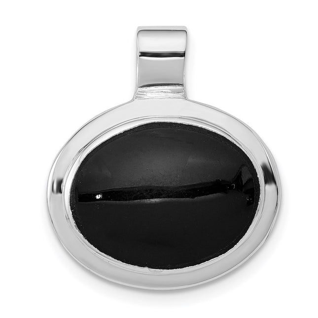 Sterling silver onyx pendant