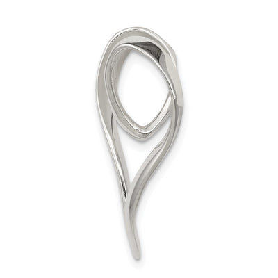 Sterling Silver Heart Slide, 25 x 27mm