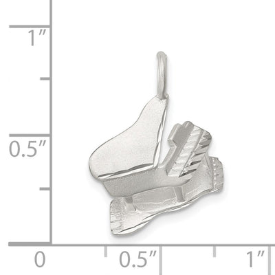 Sterling Silver Piano Charm, 19 x 16mm