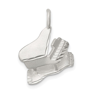 Sterling Silver Piano Charm, 19 x 16mm
