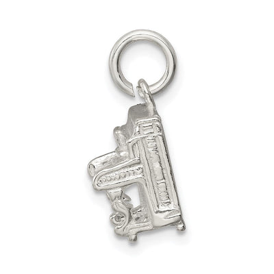 Sterling Silver Piano Charm, 15 x 13mm