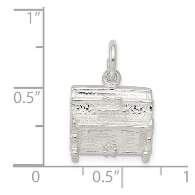 Sterling Silver Piano Charm, 15 x 13mm