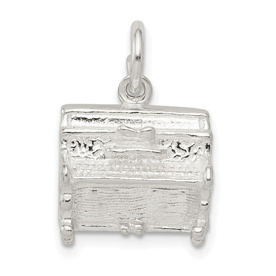 Sterling Silver Piano Charm, 15 x 13mm
