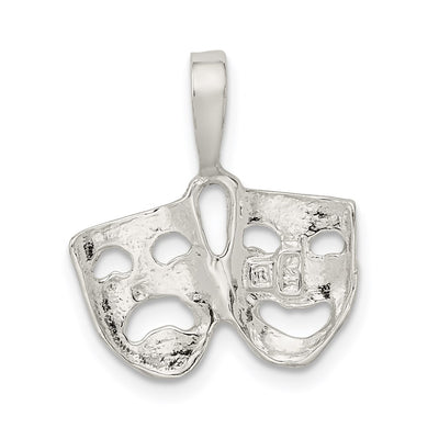 Sterling Silver Comedy/tragedy Charm, 23 x 18mm
