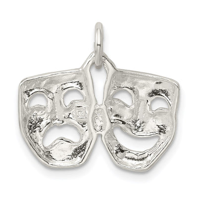 Sterling Silver Comedy/tragedy Charm, 16 x 22mm