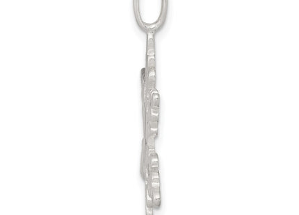 Sterling silver snowflake charm, alternate view