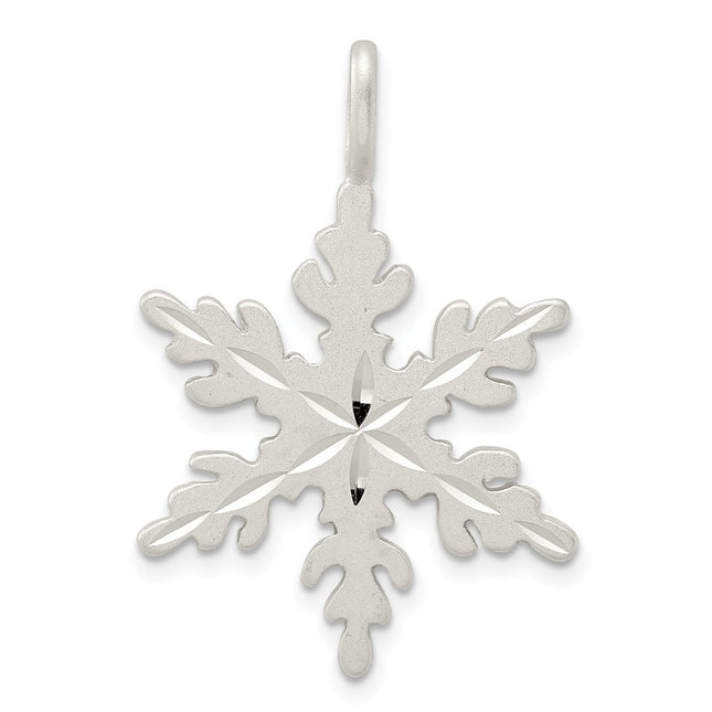 Sterling silver snowflake charm
