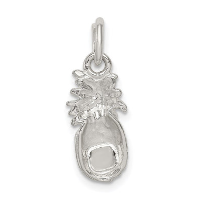 Sterling Silver Pineapple Charm, 17 x 7.5mm