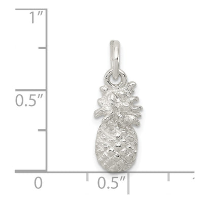 Sterling Silver Pineapple Charm, 17 x 7.5mm