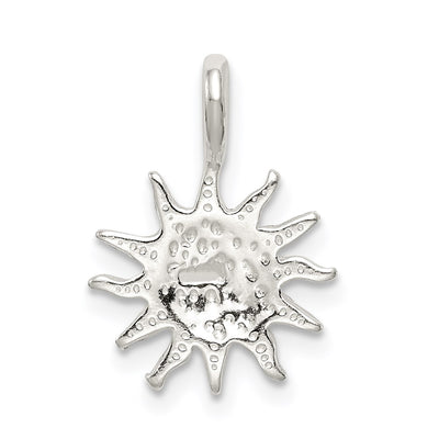 Sterling Silver Sun Charm, 20 x 12mm