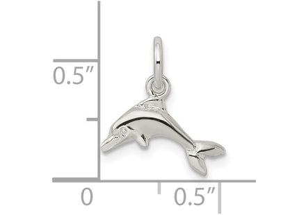 Sterling Silver Dolphin Charm (Style QC3191)
