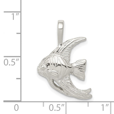 Sterling Silver Fish Charm, 24 x 16mm
