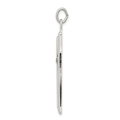 Sterling Silver Latin Cross Pendant, 40 x 22mm