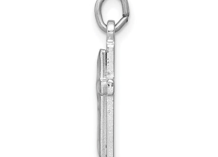 Sterling silver cross charm, alternate view