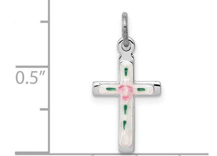 Sterling silver cross charm, further view