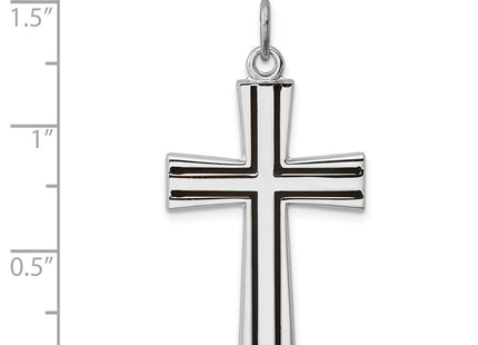 Sterling silver cross charm, further view