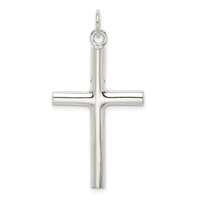 Sterling Silver Latin Cross Pendant, 44 x 21mm
