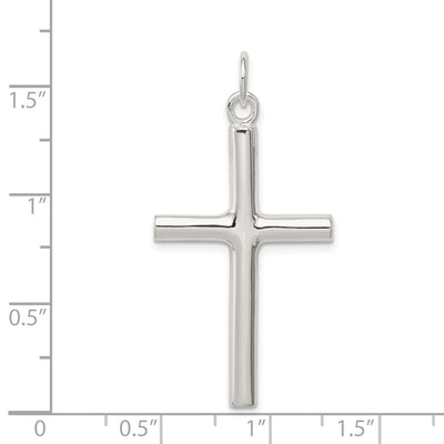 Sterling Silver Latin Cross Pendant, 44 x 21mm