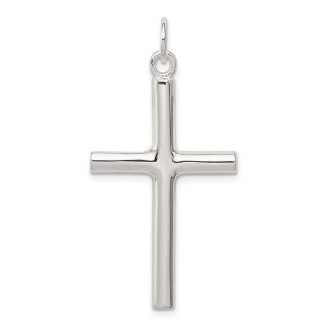 Sterling Silver Latin Cross Pendant, 44 x 21mm