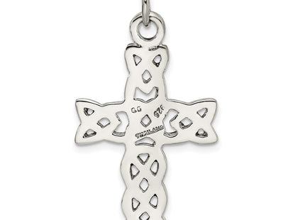 Sterling silver cross pendant, further view