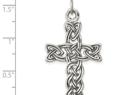 Sterling silver cross pendant, another view