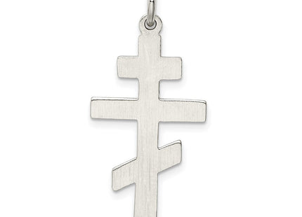 Sterling Silver Eastern Orthodox Cross Charm (Style QC3375)
