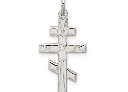 Sterling Silver Eastern Orthodox Cross Charm (Style QC3375)