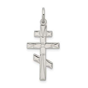 Sterling Silver Eastern Orthodox Cross Charm (Style QC3375)