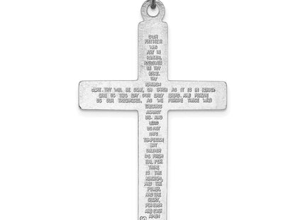 Sterling Silver Platinum-plated Crucifix Pendant