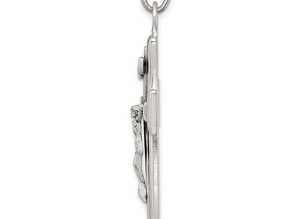 Sterling silver crucifix pendant, alternate view