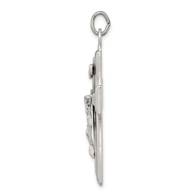 Sterling Silver Inri Crucifix Pendant, 41 x 20mm
