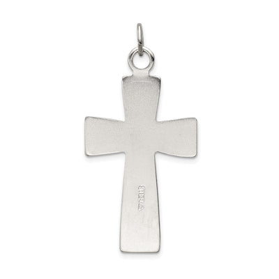 Sterling Silver Inri Crucifix Pendant, 41 x 20mm