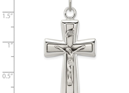 Sterling silver crucifix pendant, another view