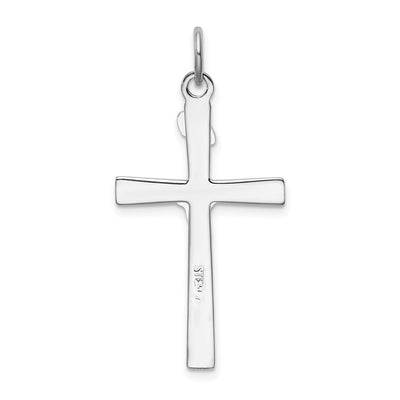 Sterling Silver Platinum-plated & 18K Gold-plated INRI Crucifix Charm