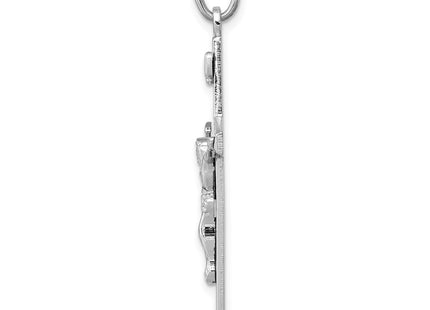Sterling silver crucifix pendant, alternate view