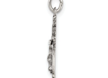 Sterling Silver Antiqued INRI Crucifix Pendant