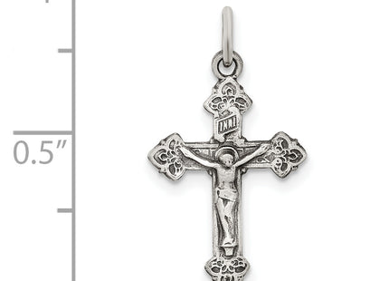 Sterling Silver Antiqued INRI Crucifix Pendant
