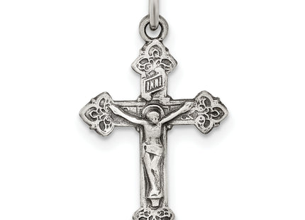 Sterling Silver Antiqued INRI Crucifix Pendant