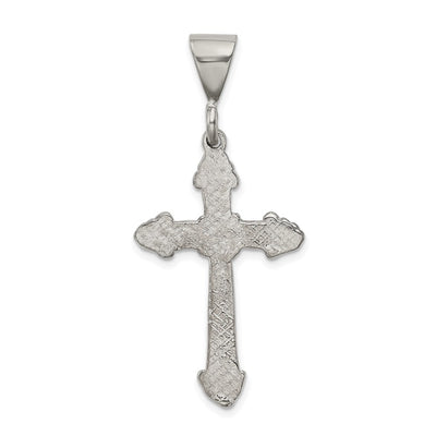 Sterling Silver Diamond-Cut Crucifix Pendant, 43 x 20mm