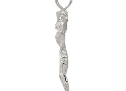Sterling Silver Corpus (Crucified Christ) Pendant (Style QC3432)