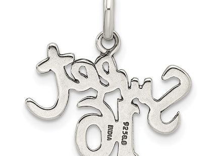 Sterling silver charm, another view