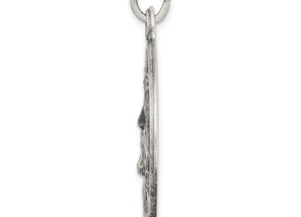 Sterling Silver Antiqued Ecce Homo Medal, 36 x 28mm