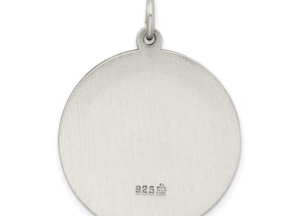 Sterling Silver Antiqued Sacred Heart of Jesus Medal (Style QC3461)