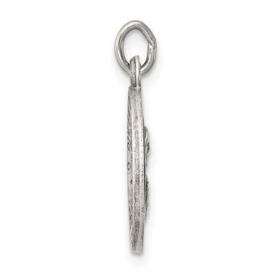 Sterling Silver Antiqued Queen of the Holy Scapular Medal