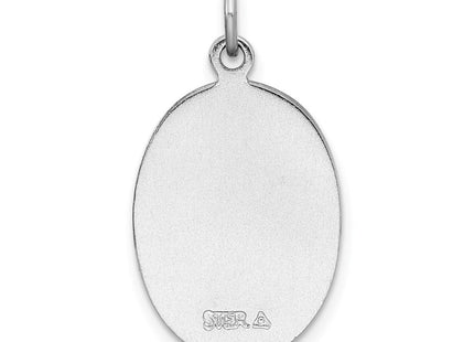 Sterling Silver Platinum-plated St. Christopher Medal (Style QC3553)