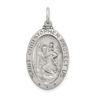 Sterling Silver Antiqued St. Christopher Basketball Medal (Style QC3567)