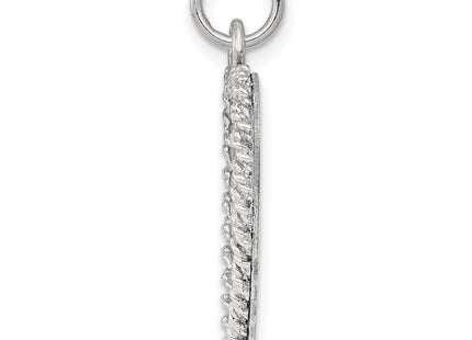 Sterling silver disc charm, alternate view