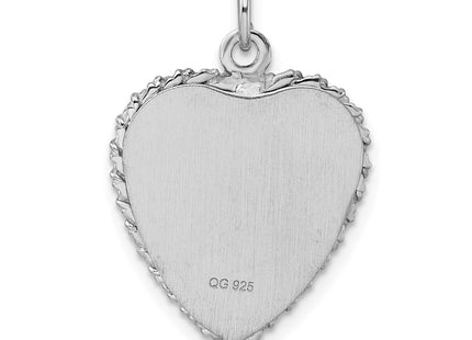 Sterling silver disc charm, another view