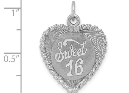 Sterling silver disc charm, further view