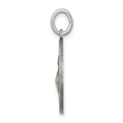 Sterling Silver Antiqued Saint Francis of Assisi Medal